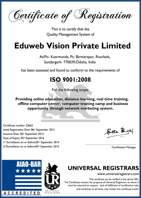 ISO 9001 - 2015 Certificate